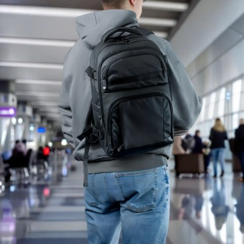 Plecak Wozinsky WPW-20L z kieszenią na laptopa do 15" podróżny 40x20x25 cm na bagaż podręczny - czarny