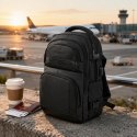 Plecak Wozinsky WPW-20L z kieszenią na laptopa do 15" podróżny 40x20x25 cm na bagaż podręczny - czarny
