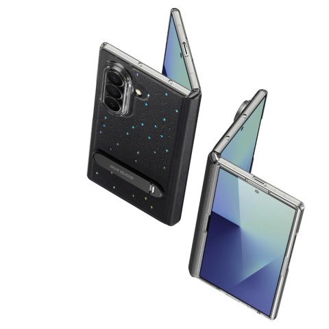 Etui Dux Ducis Stex na Samsung Galaxy Z Fold 7z podstawką 360° - czarne
