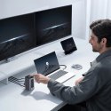 Stacja dokująca Baseus NU1 Air Spacemate hub 12w1 USB-C - 2xHDMI 4K@60Hz 2xUSB-C 10Gb/s 2xUSB-A 5Gb/s 2xUSB-A (480Mb/s) RJ45 SD/