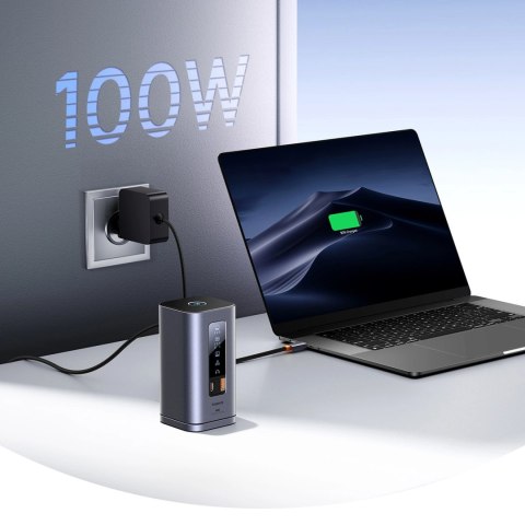 Stacja dokująca Baseus Spacemate RD1 hub 11w1 USB-C - 2xHDMI 4K@60Hz 2xDP 4K@60Hz 2xUSB-A 10Gb/s USB-C 10Gb/s RJ45 USB-A 480Mb/s