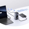 Stacja dokująca Baseus Spacemate RD1 hub 11w1 USB-C - 2xHDMI 4K@60Hz 2xDP 4K@60Hz 2xUSB-A 10Gb/s USB-C 10Gb/s RJ45 USB-A 480Mb/s
