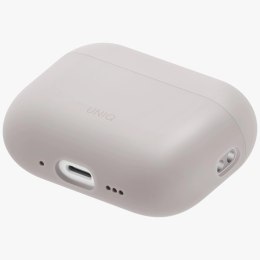 Etui UNIQ Lino Silicone na AirPods Pro - beżowe