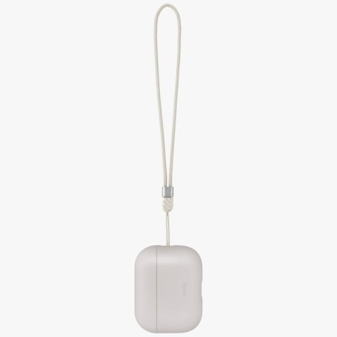 Etui UNIQ Lino Silicone na AirPods Pro - beżowe