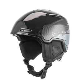 Kask narciarski Qunature 10130003004 z nausznikami snowboard 54-58 cm - czarny