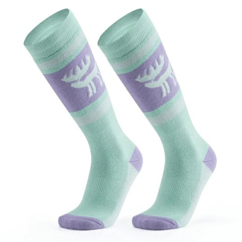 Skarpetki narciarskie Qunature 037202 rozmiar 43-48 (L/XL) - fioletowo-zielone