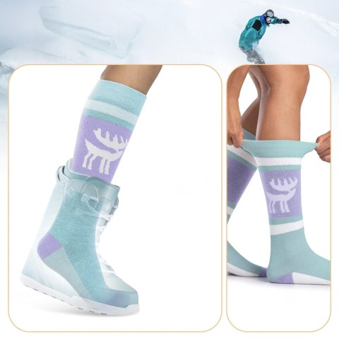 Skarpetki narciarskie Qunature 037202 rozmiar 43-48 (L/XL) - fioletowo-zielone