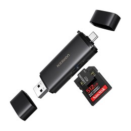 Czytnik kart Ugreen 2w1 USB-C / USB-A SD 4.0 UHS-II - czarny
