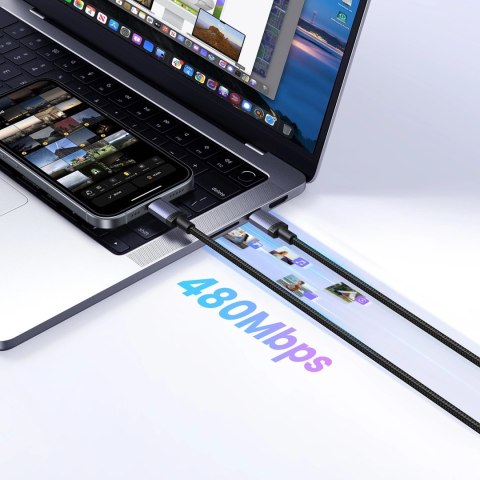 Kabel Ugreen USB-C do USB-C PD 240W 0,5m - czarny