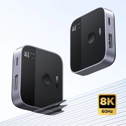 Switch Ugreen DisplayPort/USB-C do USB-C - szary