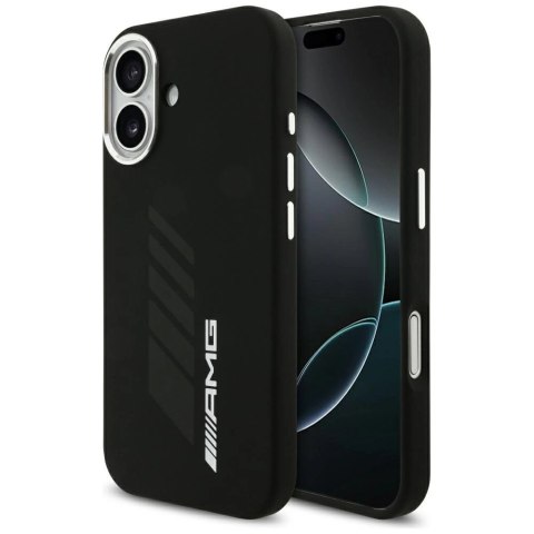 Etui AMG Silicone Oversize Rhombs MagSafe na iPhone 17 - czarne