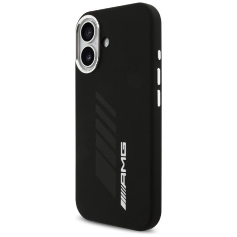 Etui AMG Silicone Oversize Rhombs MagSafe na iPhone 17 - czarne