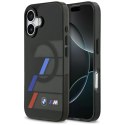 Etui BMW M IML Metal Buttons Tricolor Lines MagSafe na iPhone 17 - czarne