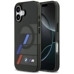 Etui BMW M IML Metal Buttons Tricolor Lines MagSafe na iPhone 17 - czarne