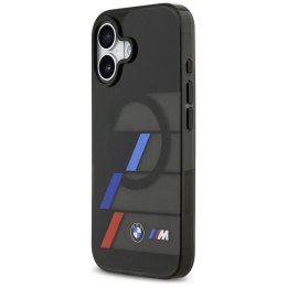 Etui BMW M IML Metal Buttons Tricolor Lines MagSafe na iPhone 17 - czarne