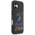 Etui BMW M IML Metal Buttons Tricolor Lines MagSafe na iPhone 17 - czarne
