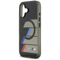 Etui BMW M IML Metal Buttons Tricolor Lines MagSafe na iPhone 17 - czarne