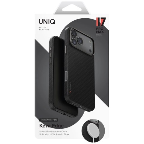 Etui UNIQ Keva EDGE Magclick Charging na iPhone 17 Pro Max - czarne