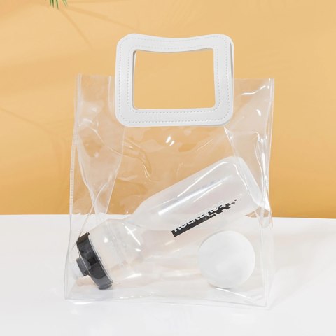 Bidon rowerowy Rockbros 750 ml - przezroczysty z czarnym ustnikiem