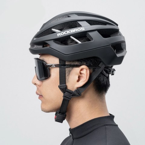Kask rowerowy Rockbros HC-58BK-L 58-61 cm - czarno-szary