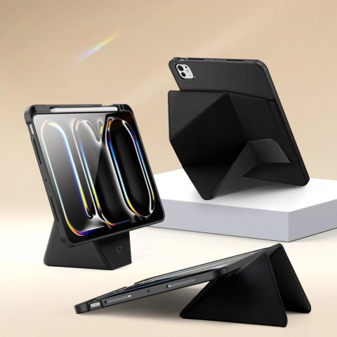 Etui Dux Ducis Vers na iPad Pro 11" (2024/2025) z podstawką i uchwytem na Apple Pencil - czarne