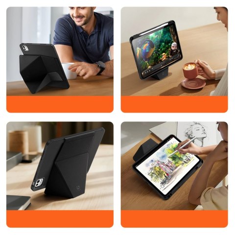 Etui Dux Ducis Vers na iPad Pro 11" (2024/2025) z podstawką i uchwytem na Apple Pencil - czarne