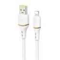 Kabel Dudao L25L USB-A - Lightning 1m 30W w miękkim silikonowym oplocie - biały