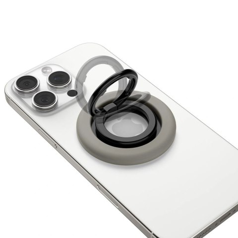 Pierścień magnetyczny Spigen Nano Pop MagSafe na telefon - szaro-czarny