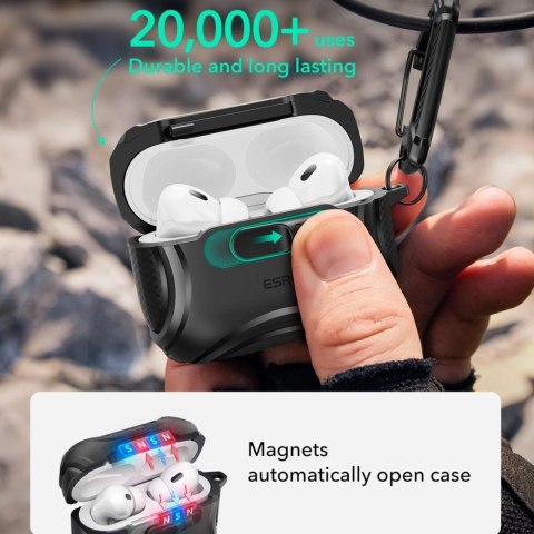 Etui ESR Cyber FlickLock MagSafe na AirPods Pro 3 - czarne