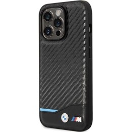 Etui BMW Leather Carbon na iPhone 13 Pro / 13 - czarne