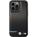 Etui BMW Leather Carbon na iPhone 13 Pro / 13 - czarne
