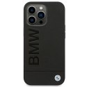 Etui BMW Leather Stamp na iPhone 14 Pro - czarne