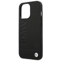 Etui BMW Leather Stamp na iPhone 14 Pro - czarne