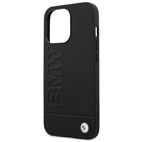 Etui BMW Leather Stamp na iPhone 14 Pro - czarne