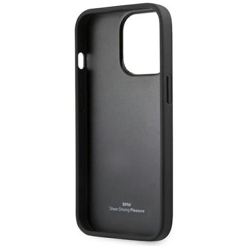 Etui BMW Leather Stamp na iPhone 14 Pro - czarne