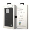 Etui BMW Leather Stamp na iPhone 14 Pro - czarne