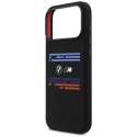 Etui BMW M Silicon Horizontal Line MagSafe na iPhone 17 Pro Max - czarne