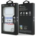 Etui BMW M Silicon Horizontal Line MagSafe na iPhone 17 Pro- białe
