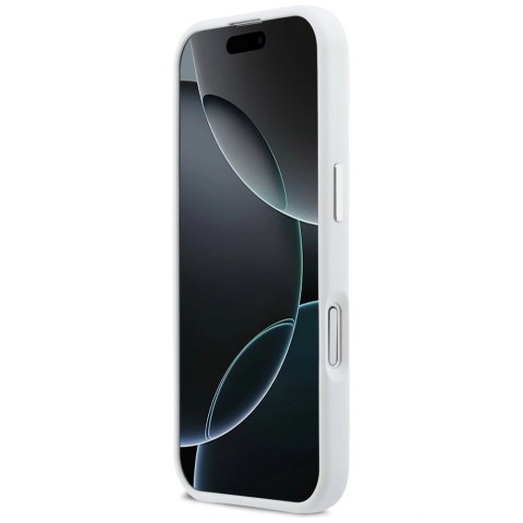 Etui BMW M Silicon Horizontal Line MagSafe na iPhone 17- białe