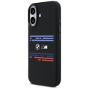 Etui BMW M Silicon Horizontal Line MagSafe na iPhone 17 - czarne