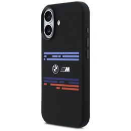 Etui BMW M Silicon Horizontal Line MagSafe na iPhone 17 - czarne