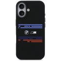 Etui BMW M Silicon Horizontal Line MagSafe na iPhone 17 - czarne
