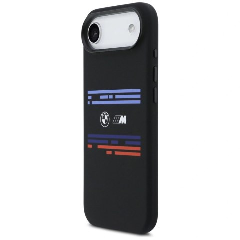 Etui BMW M Silicon Horizontal Line MagSafe na iPhone Air - czarne