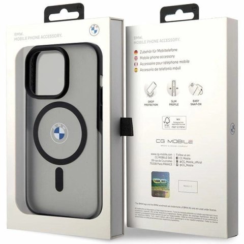 Etui BMW Signature MagSafe na iPhone 14 Pro - czarne