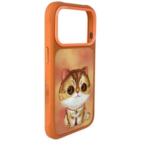 Etui Nimmy Big Eyed Pet 2.0 Cat na iPhone 17 Pro Max - pomarańczowe