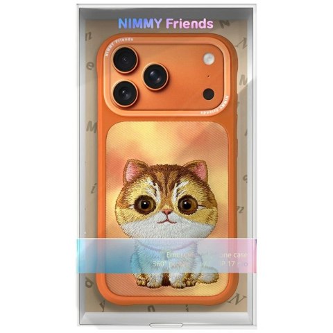Etui Nimmy Big Eyed Pet 2.0 Cat na iPhone 17 Pro Max - pomarańczowe