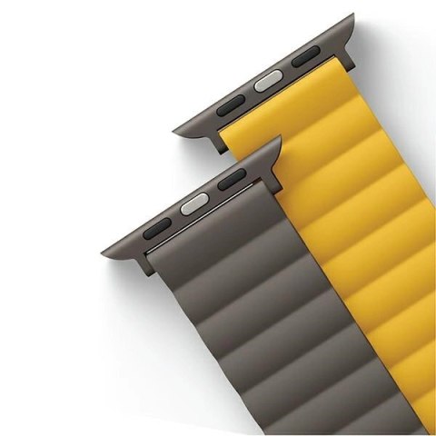 Pasek magnetyczny UNIQ Revix na Apple Watch 42 / 44 / 45 / 49 mm - szaro-żółty