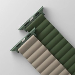 Pasek magnetyczny UNIQ Revix na Apple Watch 42 / 44 / 45 / 49 mm - zielono-beżowe