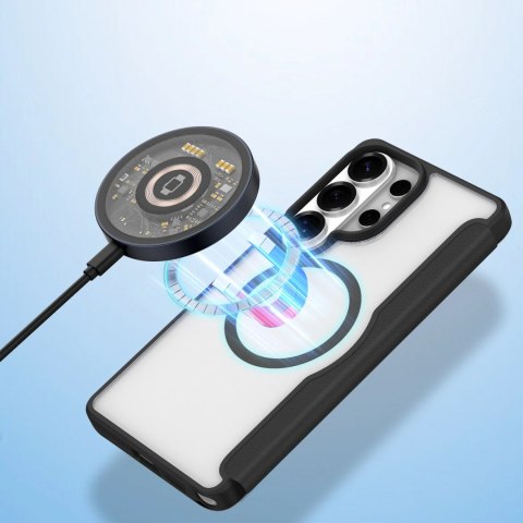 Etui Dux Ducis Skin X Pro z portfelem kompatybilne z MagSafe na Samsung Galaxy S26 Ultra - czarne