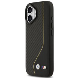 Etui BMW M Carbon Line & Logo MagSafe na iPhone 17 - żółte